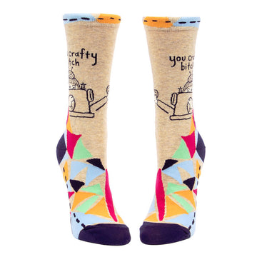 You Crafty Bitch Women's Crew Socks